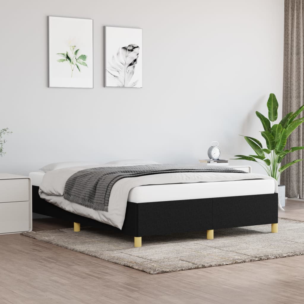 vidaXL Posteľný rám čierny 140x200 cm látka