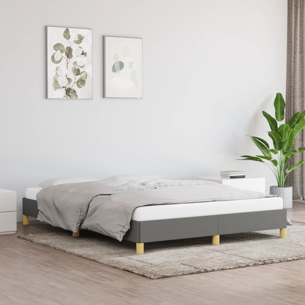 vidaXL Posteľný rám tmavosivý 160x200 140x190 cm látka