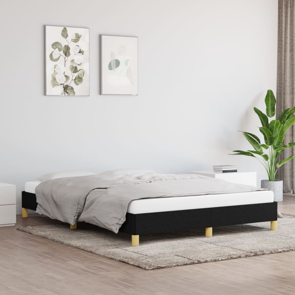 vidaXL Posteľný rám čierny 140x190 cm látka