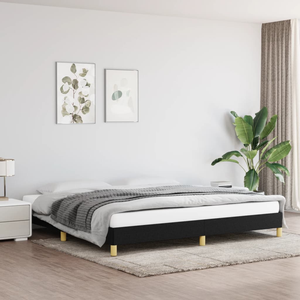 vidaXL Posteľný rám čierny 200x200 cm látka