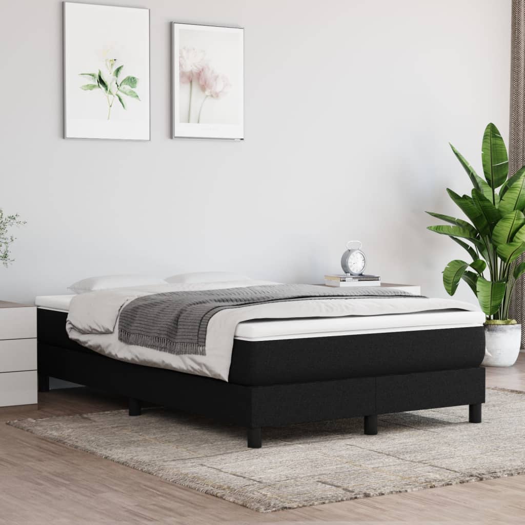 vidaXL Rám na boxspring posteľ čierny 120x200 cm látka