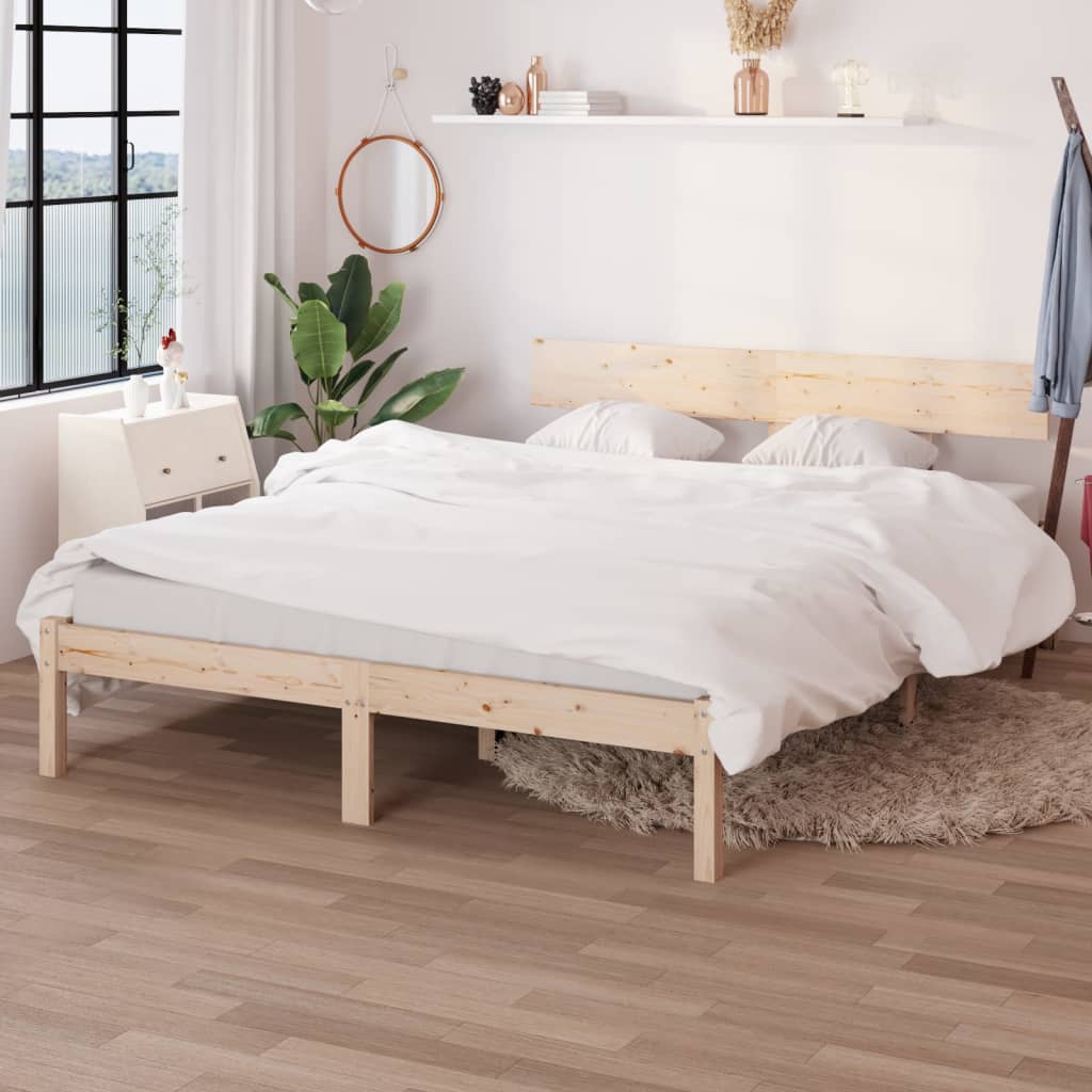 vidaXL Posteľný rám borovicový masív 120x190 cm UK malé dvojlôžko