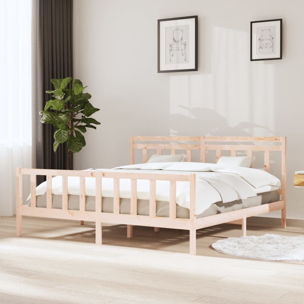 vidaXL Posteľný rám masívne drevo 200x200 cm