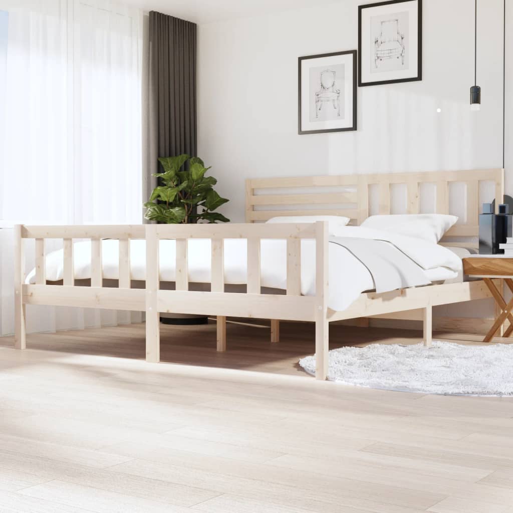 vidaXL Posteľný rám masívne drevo 200x200 cm