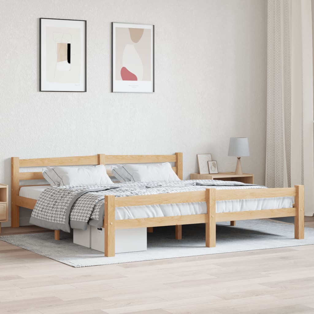 vidaXL Posteľný rám, borovicový masív 180x200 cm