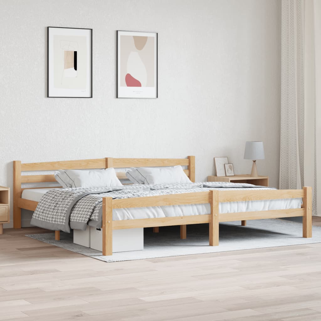 vidaXL Posteľný rám, borovicový masív 200x200 cm