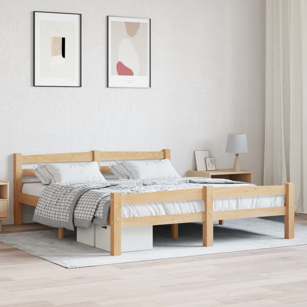 vidaXL Posteľný rám, borovicový masív 160x200 cm