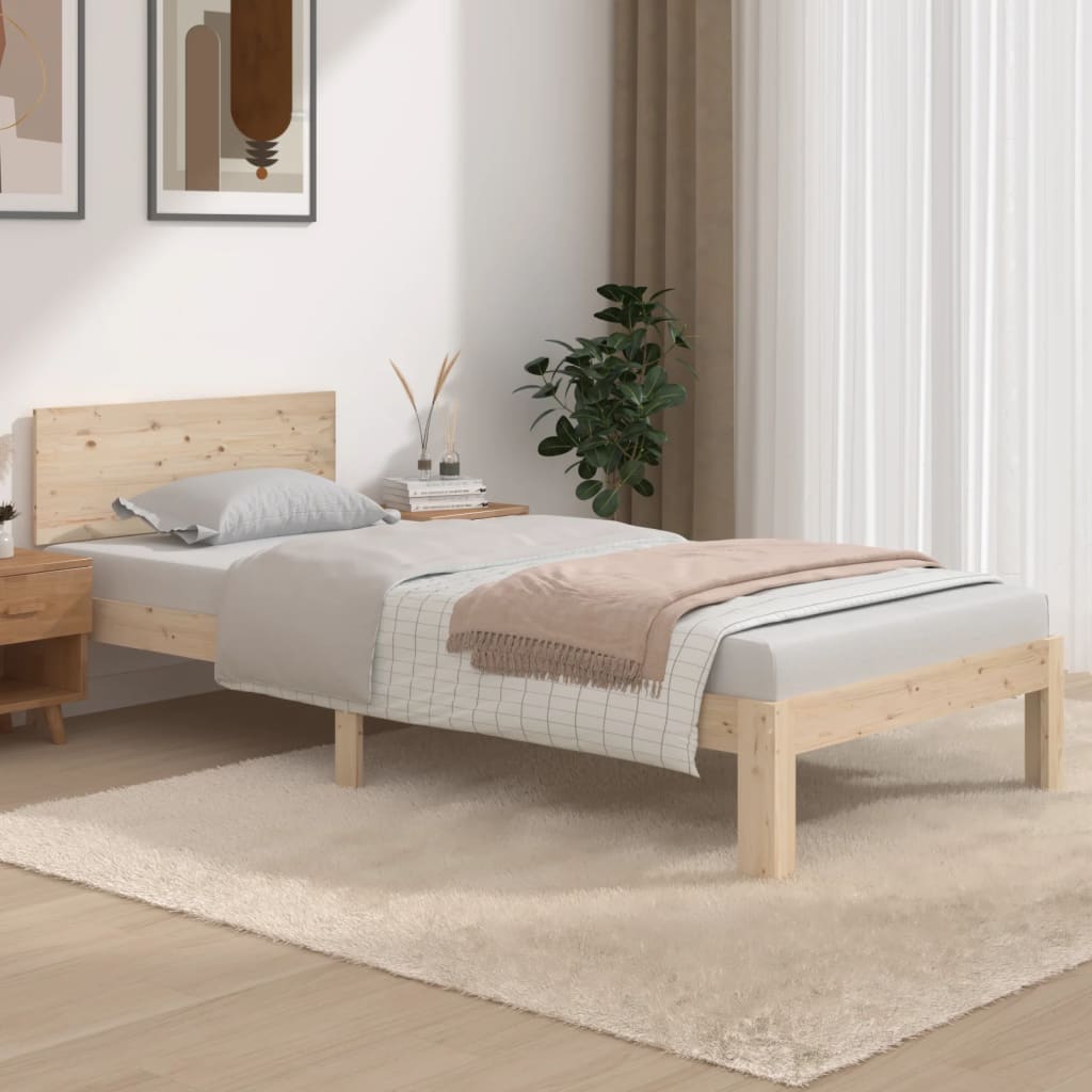 vidaXL Posteľný rám borovicový masív 90x200 cm