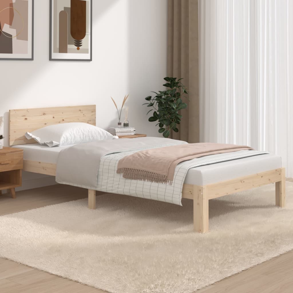 vidaXL Posteľný rám borovicový masív 100x200 cm