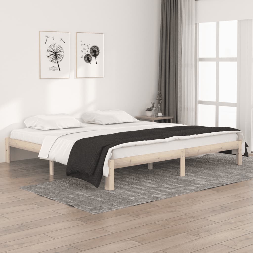 vidaXL Posteľný rám masívna borovica 200x200 cm