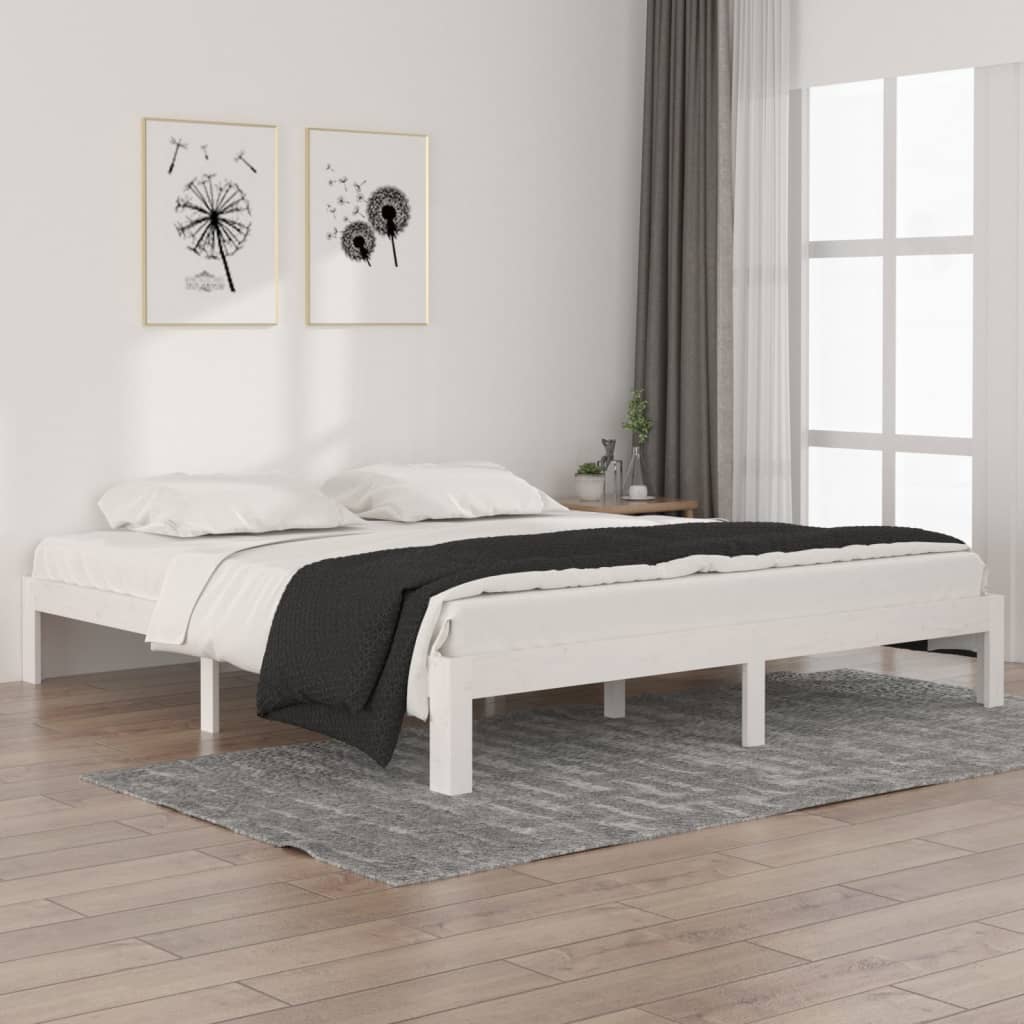 vidaXL Posteľný rám masívne drevo 180x200 cm 6FT Super King