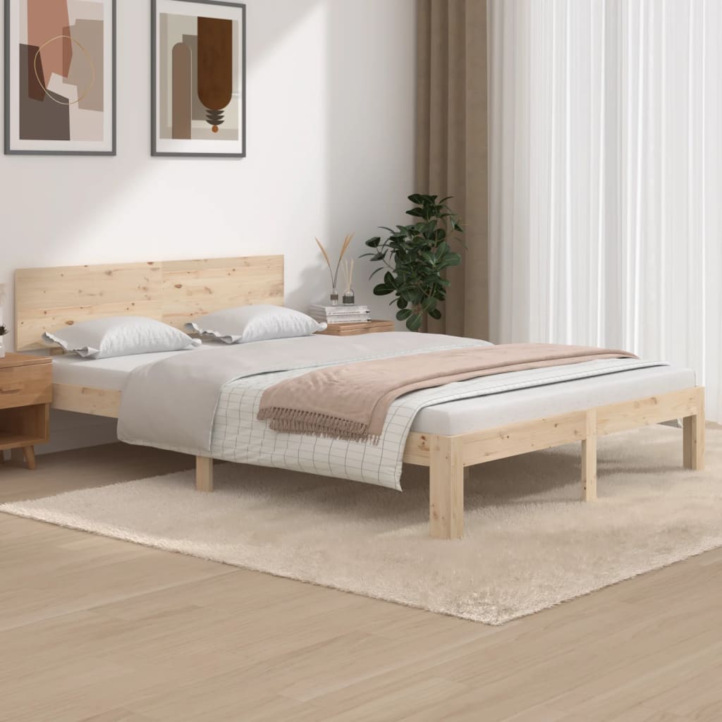 vidaXL Posteľný rám borovicový masív 140x200 cm