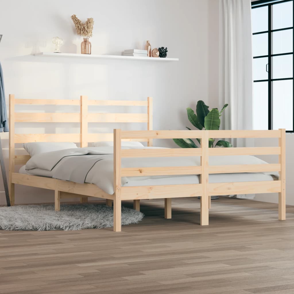 vidaXL Posteľný rám borovicový masív 120x200 cm