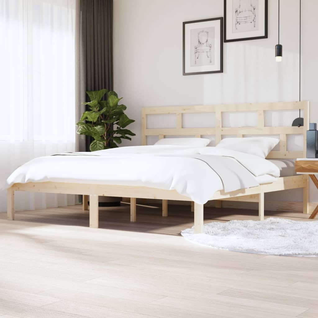 vidaXL Posteľný rám borovicový masív 200x200 cm