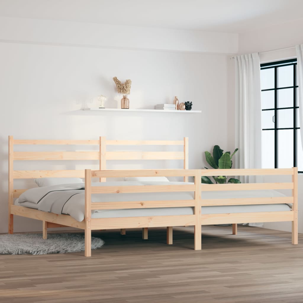vidaXL Posteľný rám borovicový masív 200x200 cm