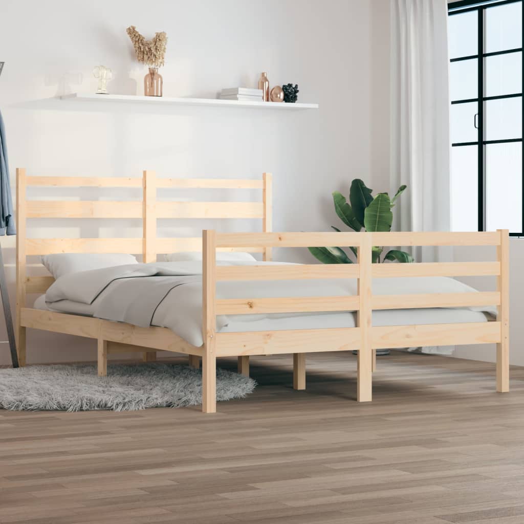 vidaXL Posteľný rám borovicový masív 160x200 cm