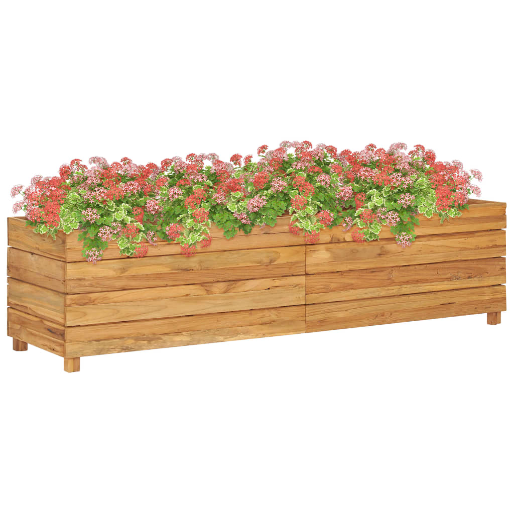 vidaXL Vyvýšený záhon 150x40x38 cm, recyklované tíkové drevo a oceľ