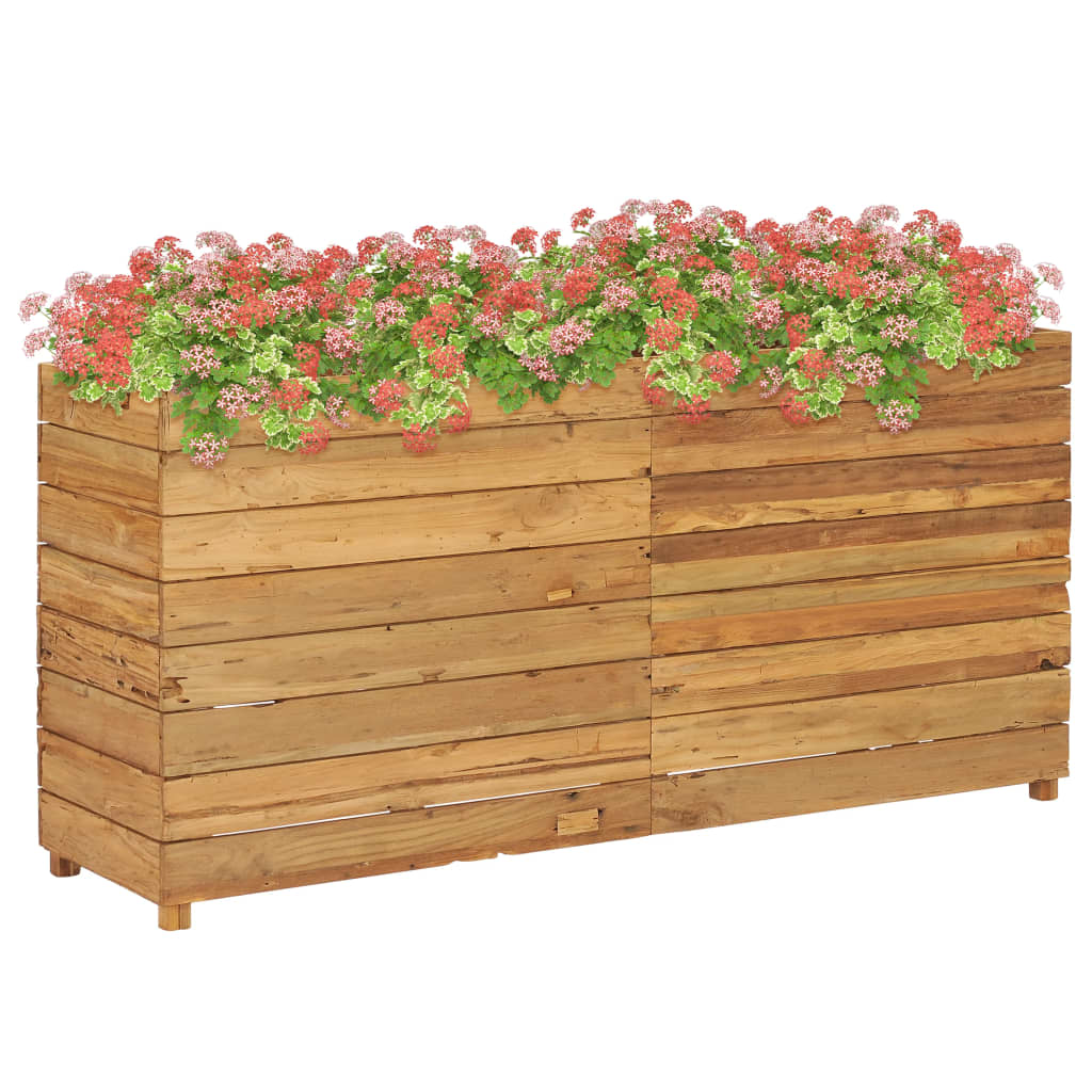 vidaXL Vyvýšený záhon 150x40x72 cm, recyklované tíkové drevo a oceľ