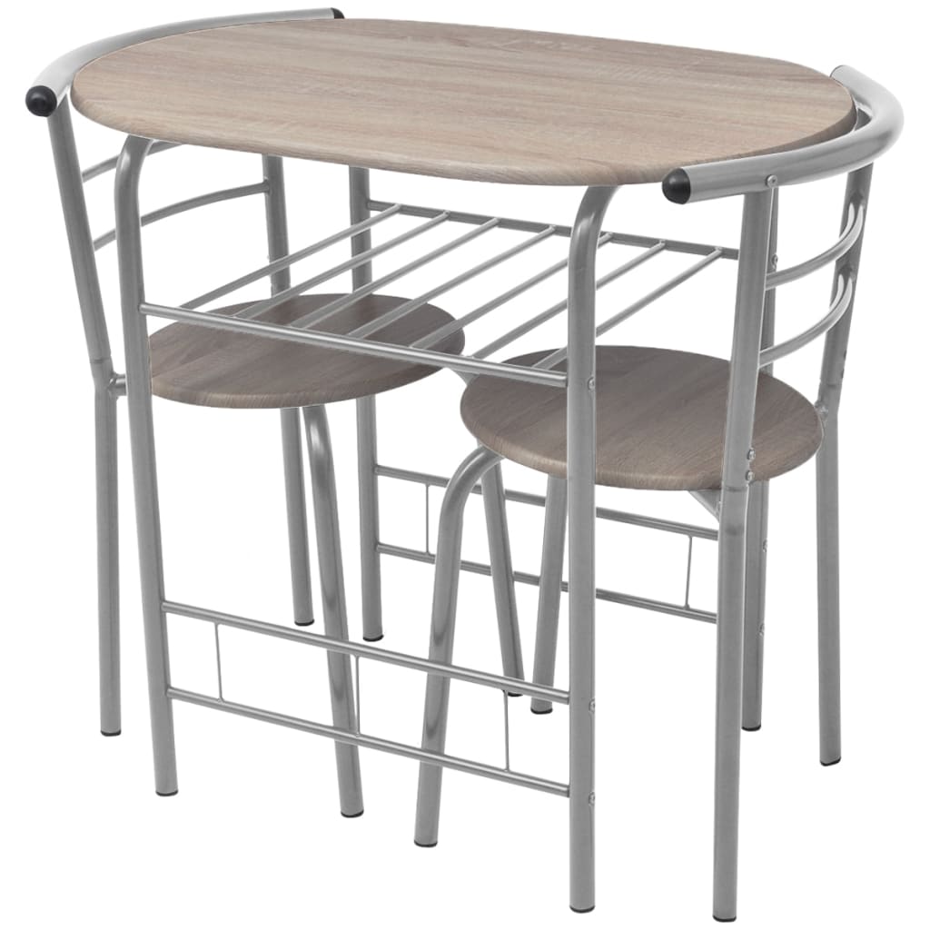 vidaXL Raňajkový set - barový stôl a stoličky, MDF