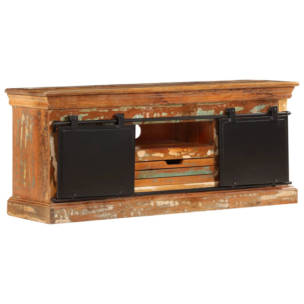 vidaXL TV skrinka 110x30x45 cm, recyklovaný masív