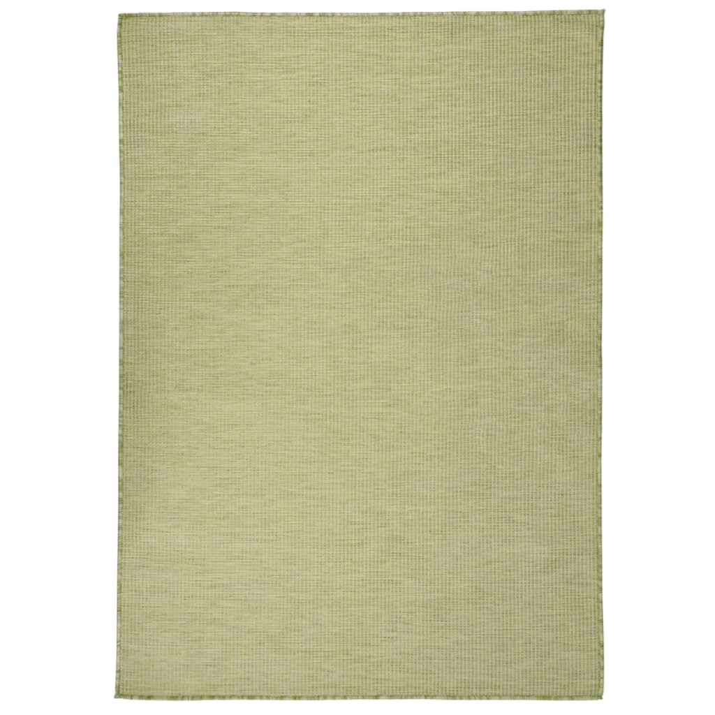 vidaXL Vonkajší koberec s plochým tkaním 200x280 cm zelený