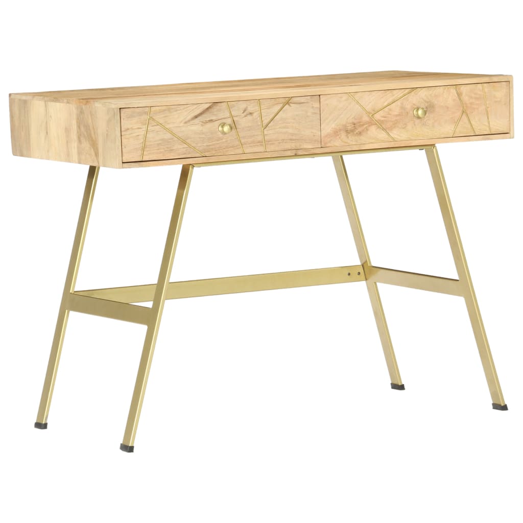 vidaXL Písací stôl so zásuvkami 100x55x75 cm masívne mangovníkové drevo