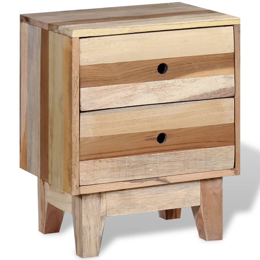 vidaXL Nočný stolík, recyklovaný masív