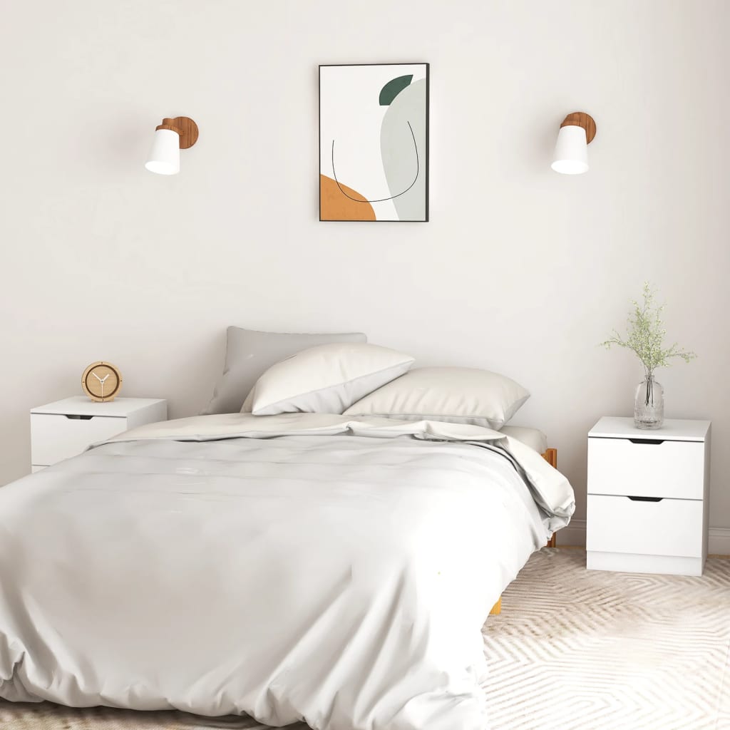 vidaXL Nočné stolíky 2 ks biele 40x40x50 cm drevotrieska