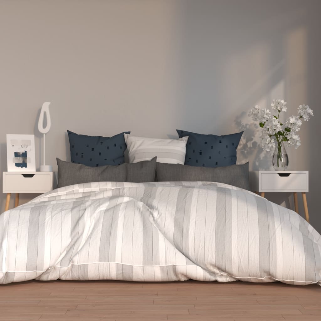 vidaXL Nočné stolíky 2 ks biely 40x40x56 cm drevotrieska