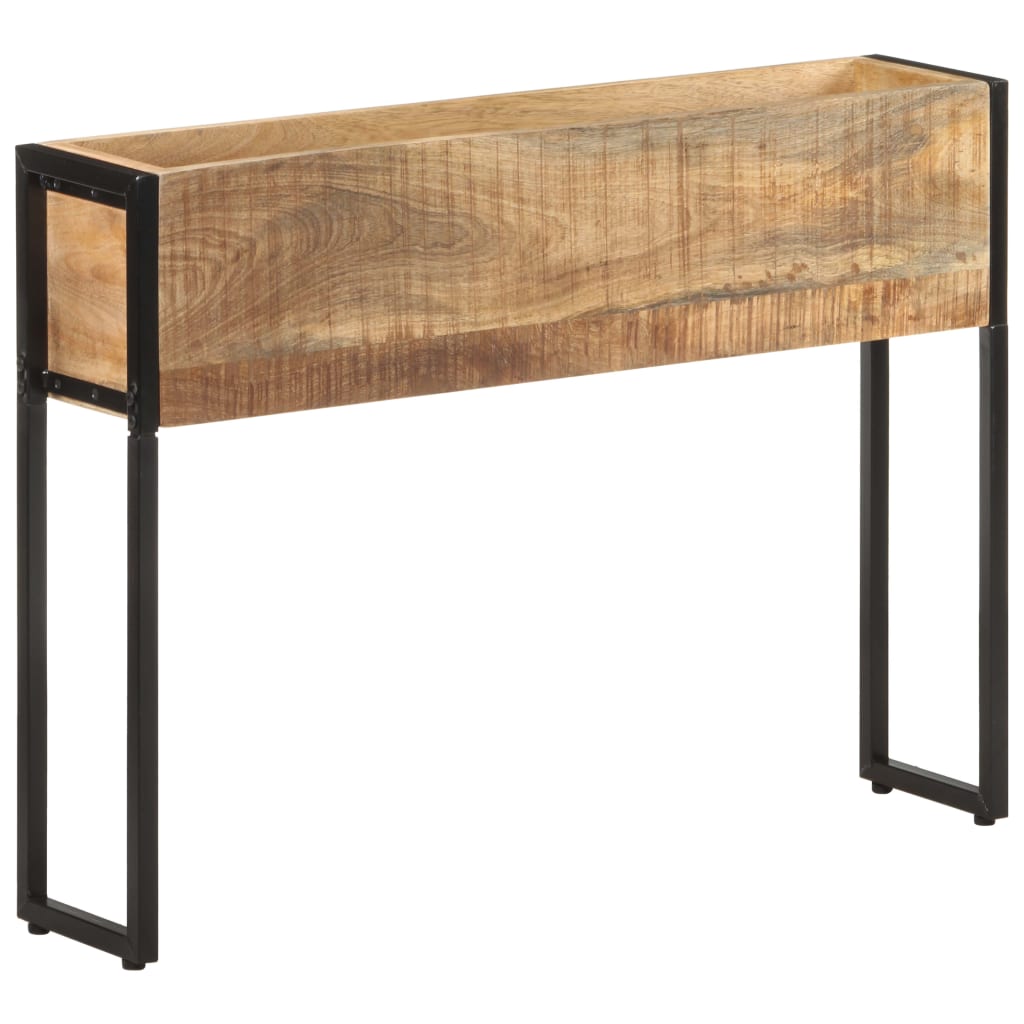 vidaXL Kvetináč 90x20x68 cm surové mangovníkové drevo
