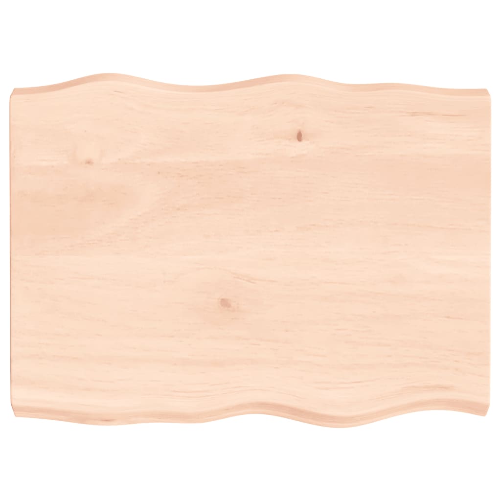 vidaXL Stolová doska 80x60x6 cm, neošetrený dubový masív, živé hrany