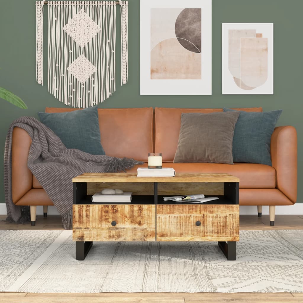 vidaXL Konferenčný stolík 80x50x40 cm masívne mango a spracované drevo