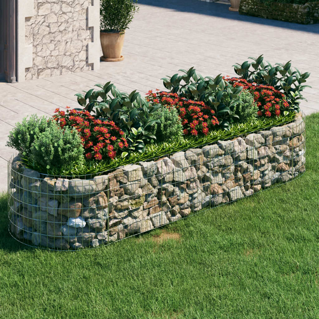 vidaXL Gabiónový vyvýšený záhon pozinkované železo 300x100x50 cm