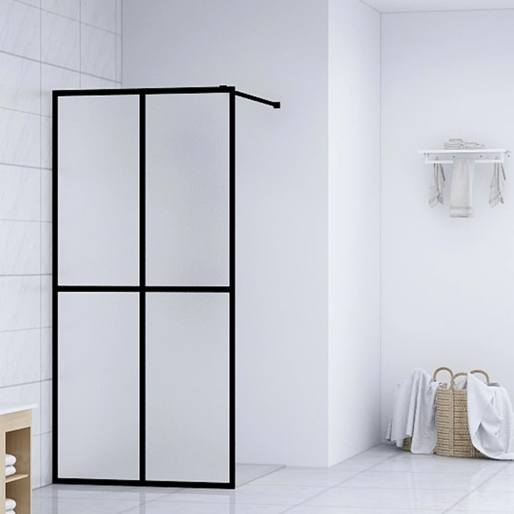 vidaXL Sprchová zástena walk-in, matné tvrdené sklo 118x190 cm