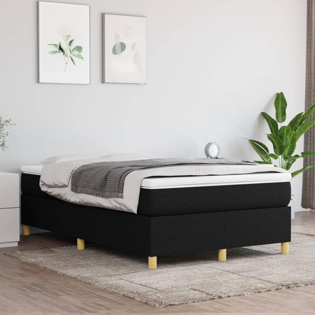 vidaXL Rám na boxspring posteľ čierny 120x200 cm látka