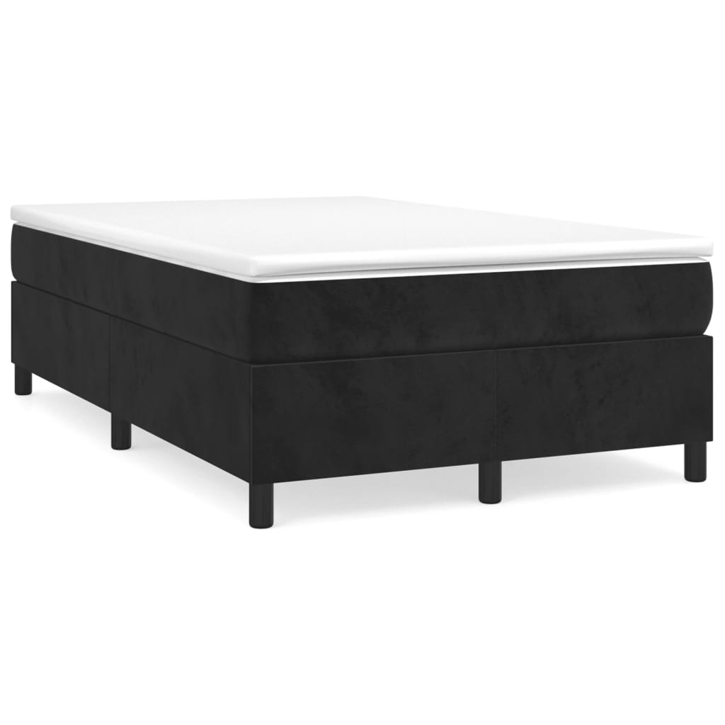 vidaXL Posteľný rám na boxspring čierny 120x200 cm zamat