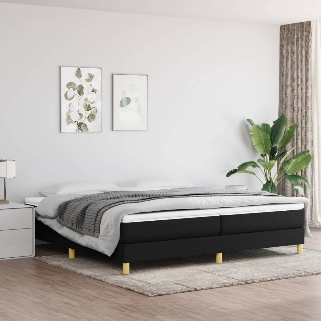 vidaXL Rám na boxspring posteľ čierny látka 200x200 cm
