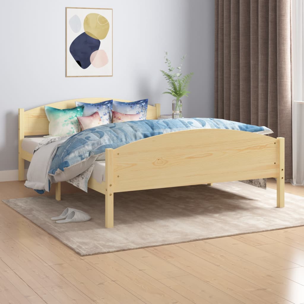 vidaXL Posteľný rám borovicový masív 140x200 cm