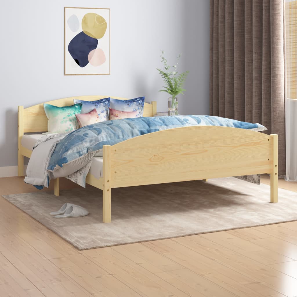 vidaXL Posteľný rám borovicový masív 160x200 cm