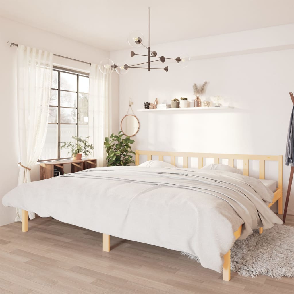 vidaXL Posteľný rám, borovicový masív 180x200 cm, 6FT Super King