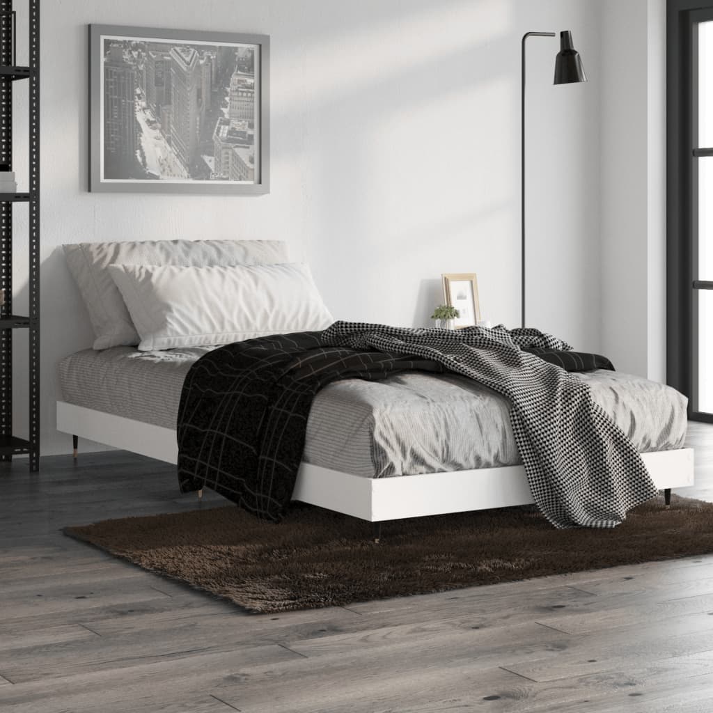vidaXL Posteľný rám biely 90x200 cm kompozitné drevo