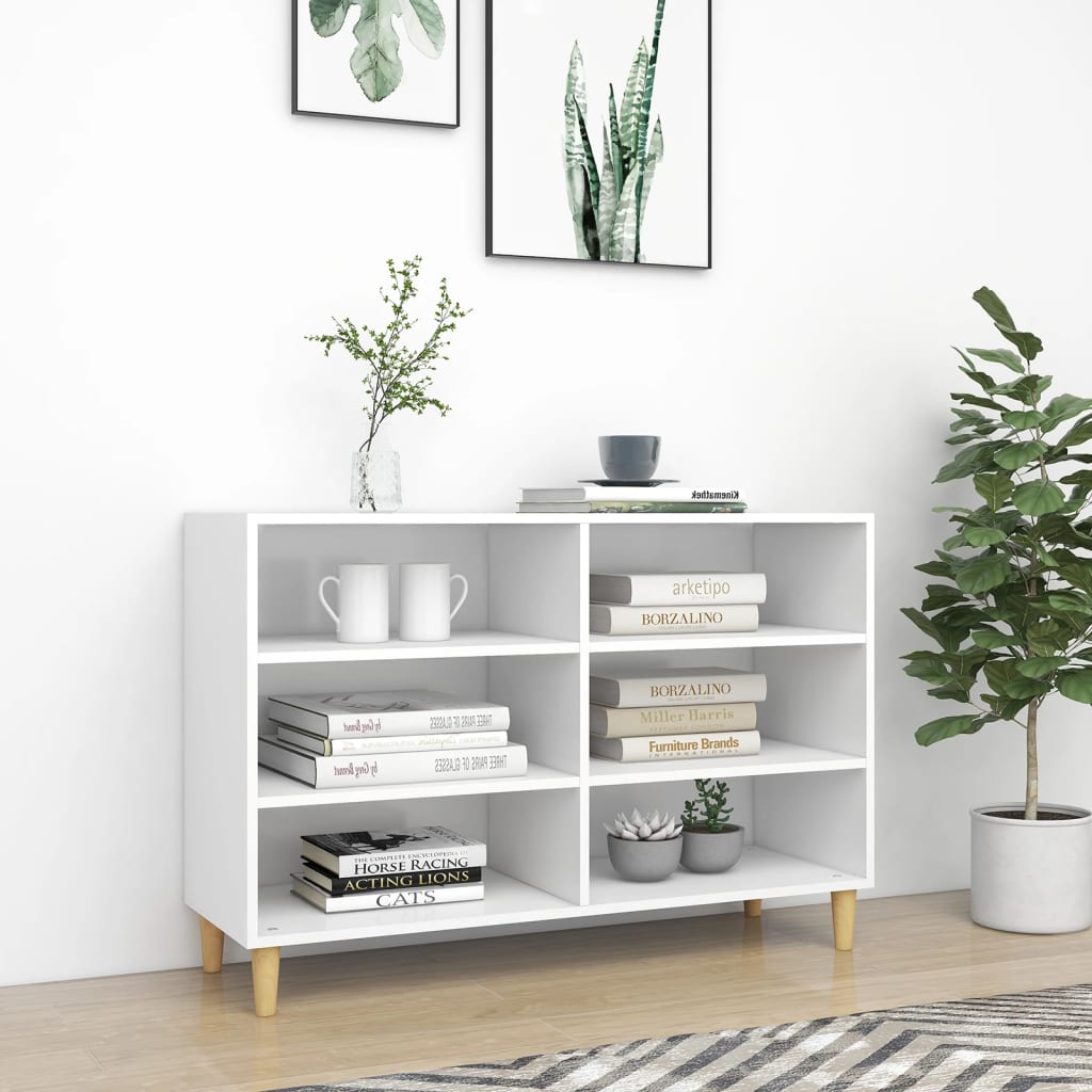 vidaXL Komoda, biela 103,5x35x70 cm, kompozitné drevo