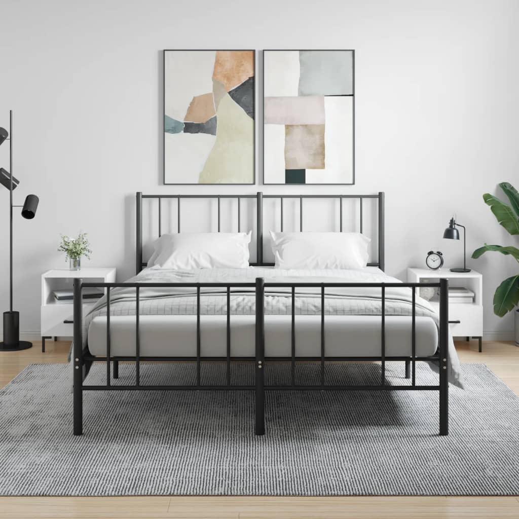 vidaXL Nočné stolíky 2 ks lesklé biele 40x35x47,5 cm kompozitné drevo