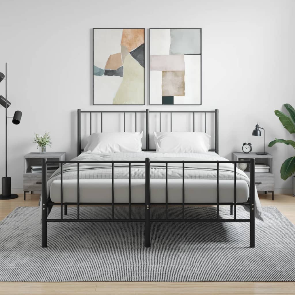 vidaXL Nočné stolíky 2 ks sivé sonoma 40x35x47,5 cm kompozitné drevo