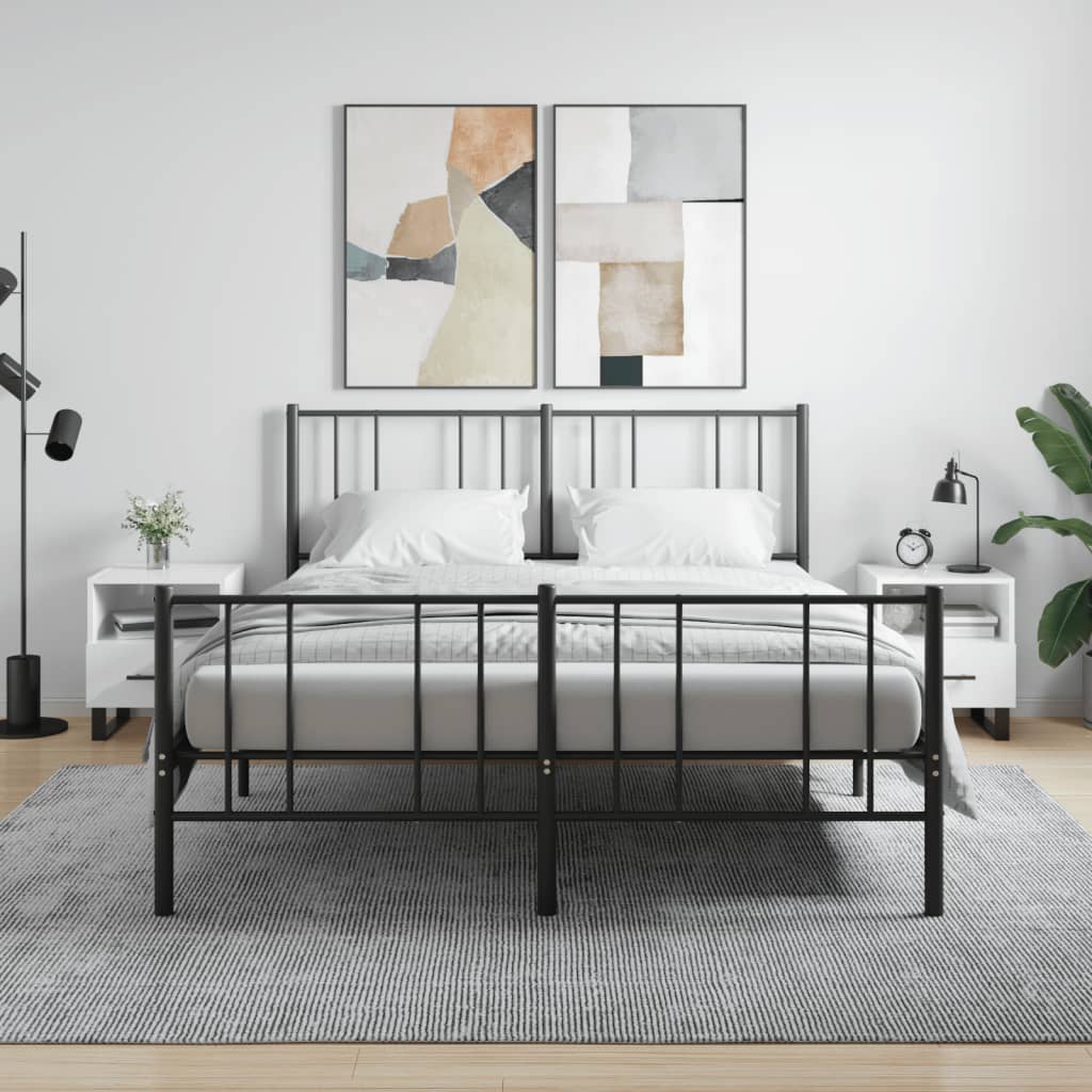 vidaXL Nočné stolíky 2 ks lesklé biele 40x35x47,5 cm kompozitné drevo
