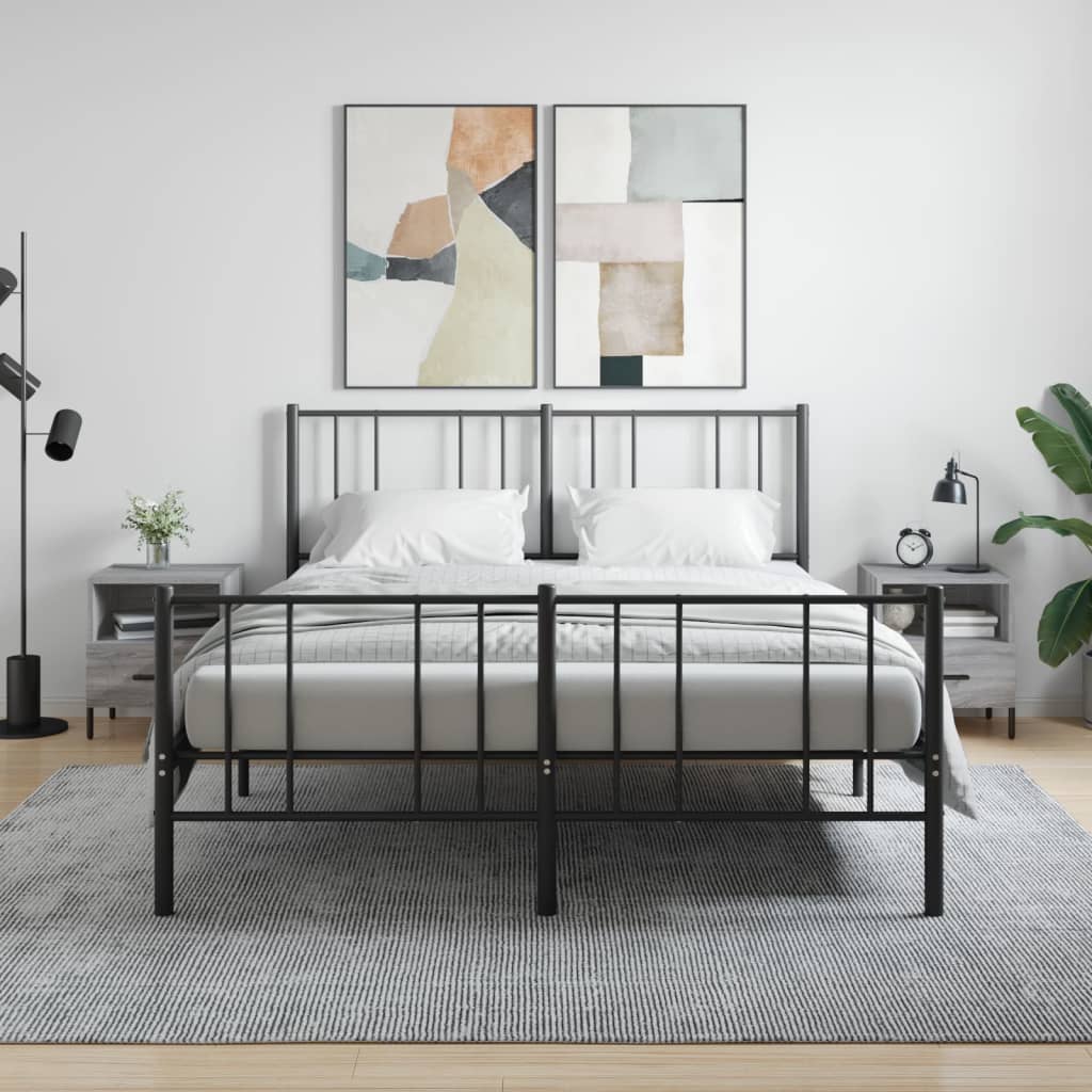 vidaXL Nočné stolíky 2 ks sivé sonoma 40x35x47,5 cm kompozitné drevo