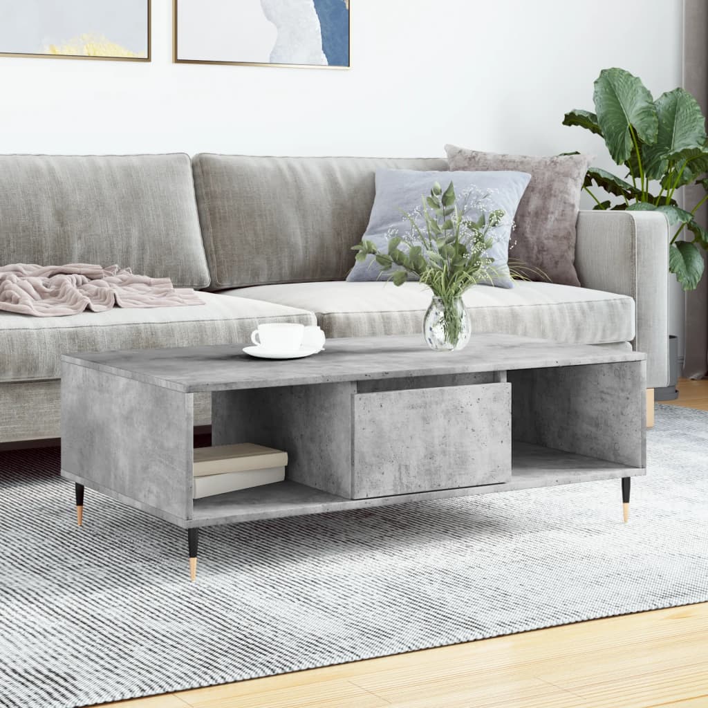 vidaXL Konferenčný stolík betónovo-sivý 104x60x35 cm kompozitné drevo