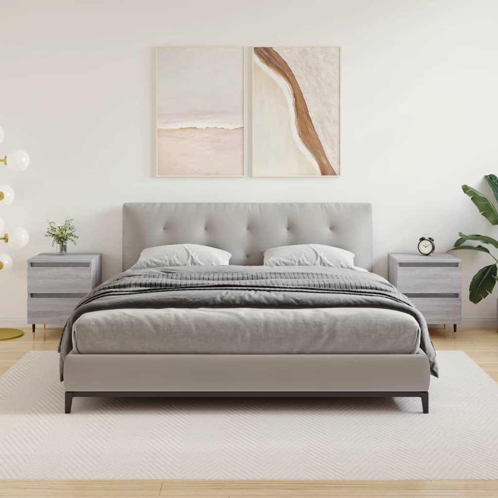 vidaXL Nočné stolíky 2 ks sivý dub sonoma 40x35x50 cm kompozitné drevo