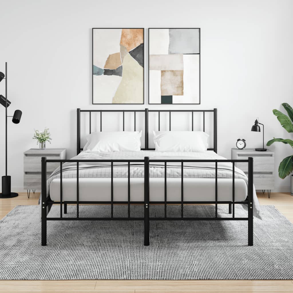 vidaXL Nočné stolíky 2 ks sivý dub sonoma 40x35x50 cm kompozitné drevo