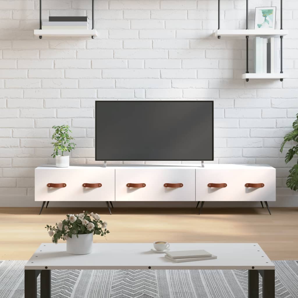 vidaXL TV skrinka, biela 150x36x30 cm, kompozitné drevo